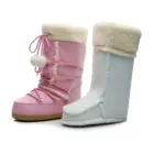 Pink Fluffy Boots, kidcore style, high-top winter boots with sherpa lining.