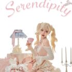 Ruffled pink dress set by Dollette Aesthetic. Features a delicate lace design and charming aesthetic.