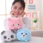Set of Squishy Animal Plushies - Mini Plush Edition, featuring a pig, panda, and blue bear.