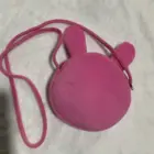 Pink Mezzo Piano Cross Body Bag, featuring plush ears and a crossbody strap.