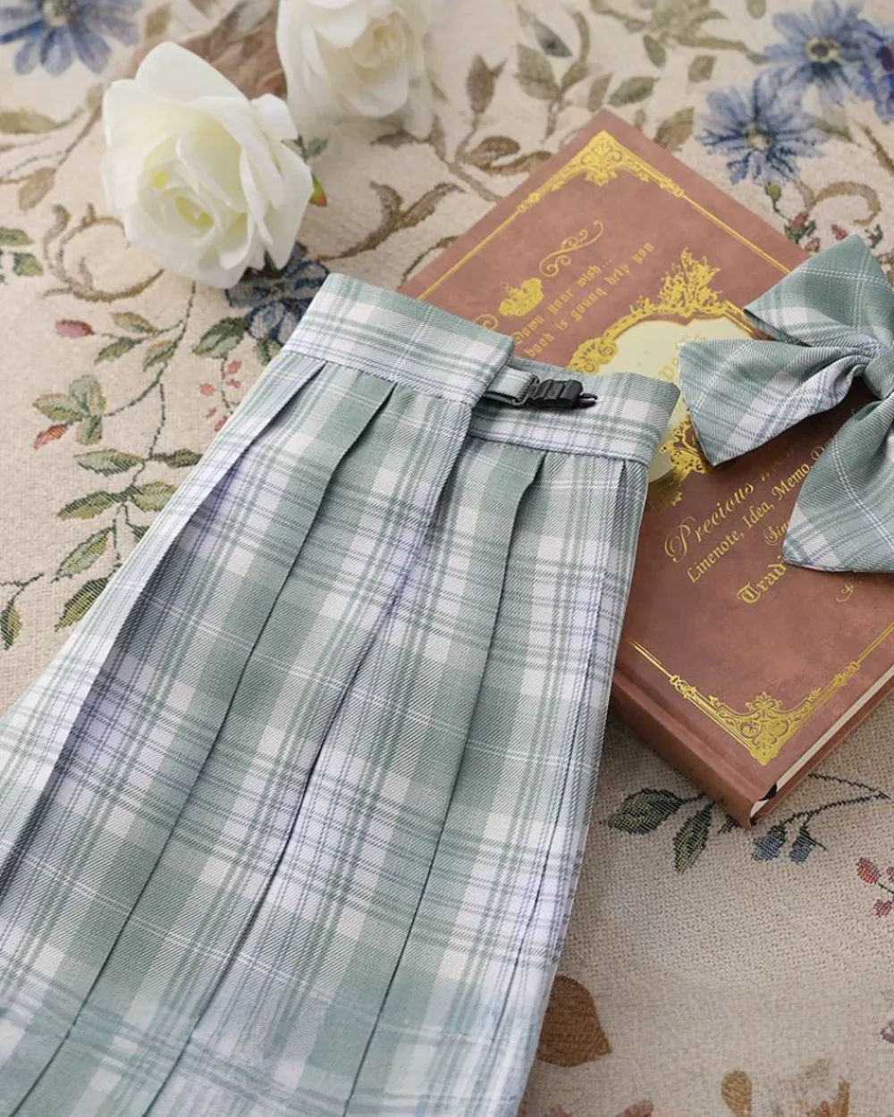 JK Plaid Skirt from the Summer Plaid Skirt Collection, featuring a classic plaid design.