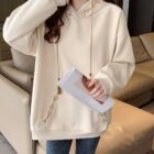 Loose Thickened Pullover Hoodie - Ethno-Chic Hoodie with embroidered details.