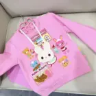 Pink Mezzo Piano Sweatshirt featuring bunny characters and bakery designs.