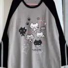 Cotton Anime T-Shirts - Cutecore Aesthetic word1