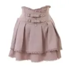Jirai Kei Skirt - a pleated, ruffled, high-waisted skirt with buckles.