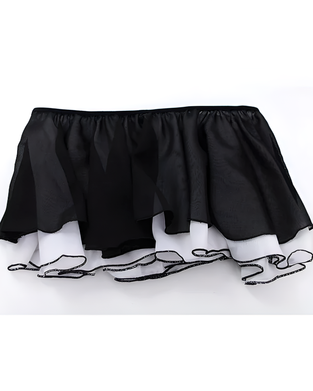 Black and white Cat Girl Swimsuit - Soft Girl Edition skirt with frills.