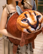 Chonky Big Floppa plushie, a large, plush stuffed animal featuring a Big Floppa cat face.