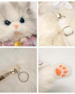 Close-up of the Fluffy Chonker Bag, a cute cat backpack featuring a zipper and paw detail.