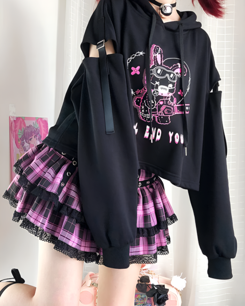 I'll End You Bunny Hoodie and Skirt