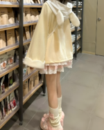 Loose hooded sweatshirt - Jojifuku Aesthetic, displayed in retail setting.