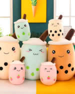 Set of Milk Tea Plushie MK II - Boba Overload plush toys in various sizes and colors.