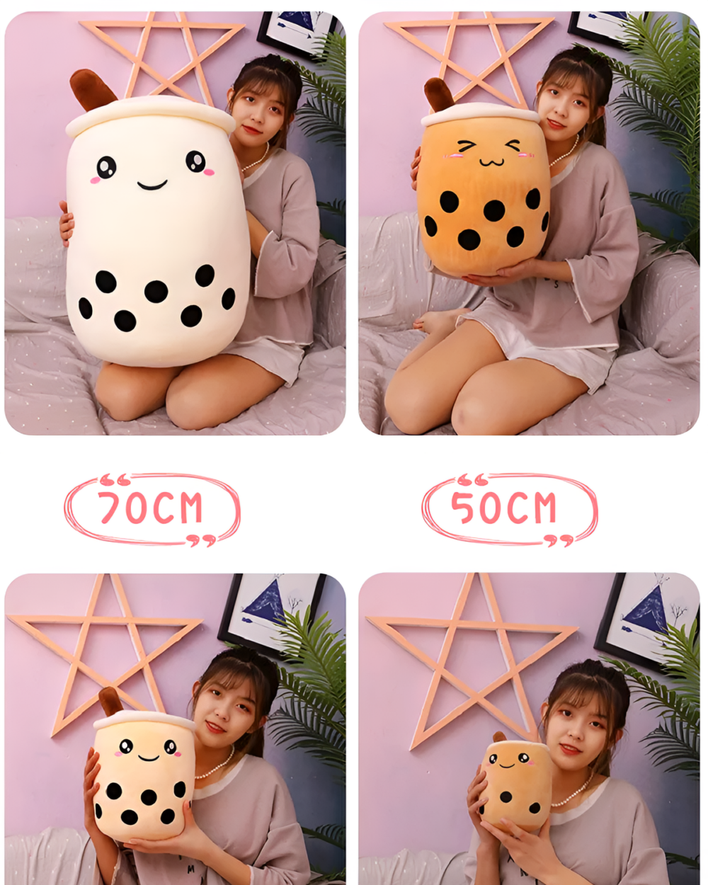 Milk Tea Plushie MK II - Boba Overload plush, featuring bubble tea details and smiling face.