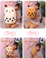 Milk Tea Plushie MK II - Boba Overload plush, featuring bubble tea details and smiling face.