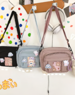 Colorful Small Ita Bag collection. This features the popular ita bag aesthetic with playful designs and adjustable straps.