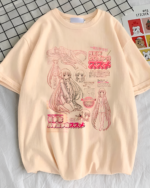 "Chobits T-Shirt featuring Chi artwork on a beige background. Part of the ちょびっツ T-Shirt Collection."