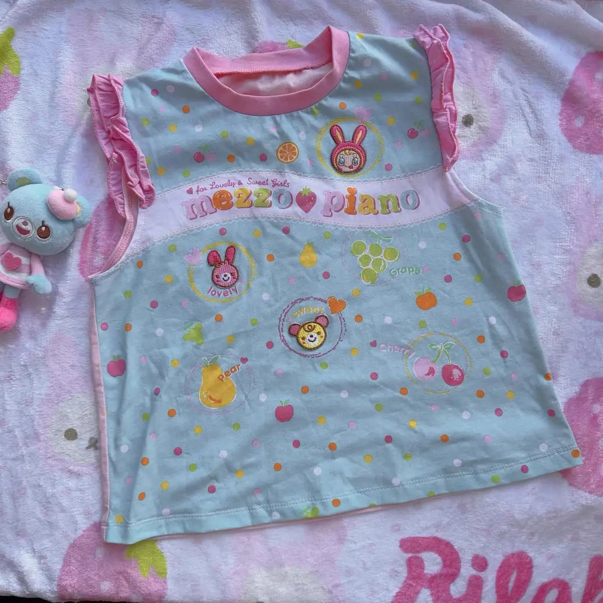 Sleeveless Mezzo Piano Blue Top word3