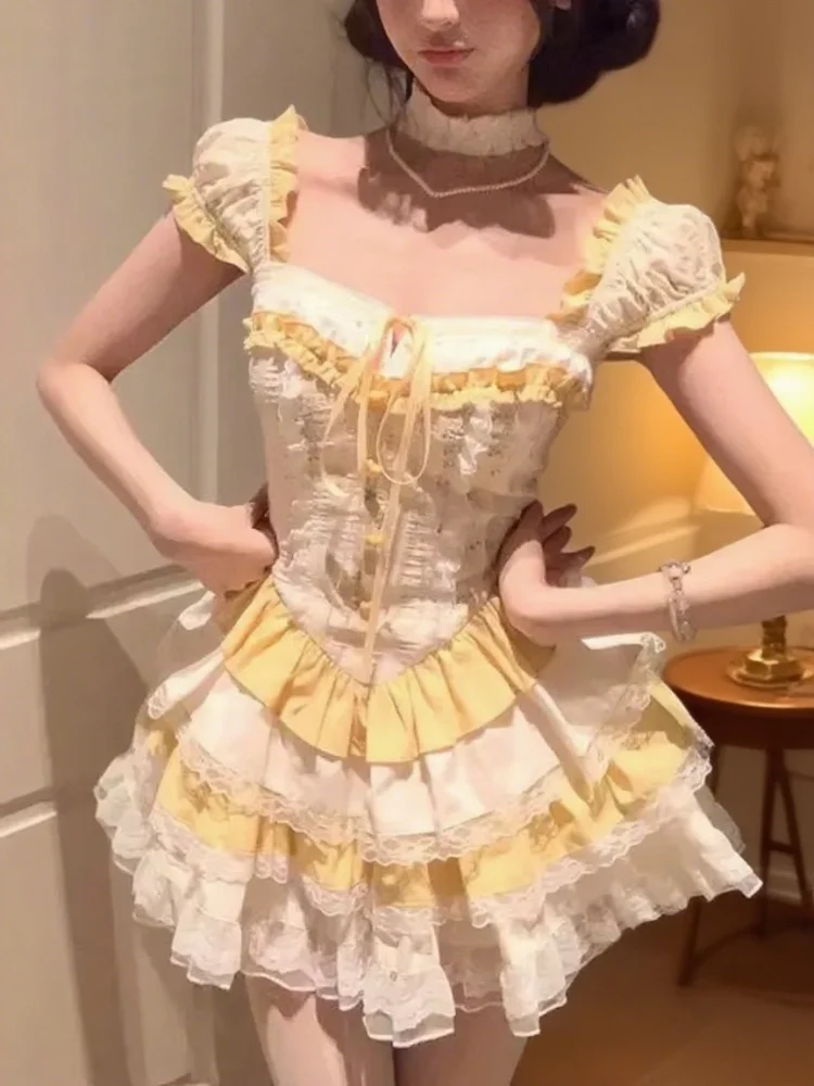 Sweet Lolita Summer Dress - Yellow Edition word2