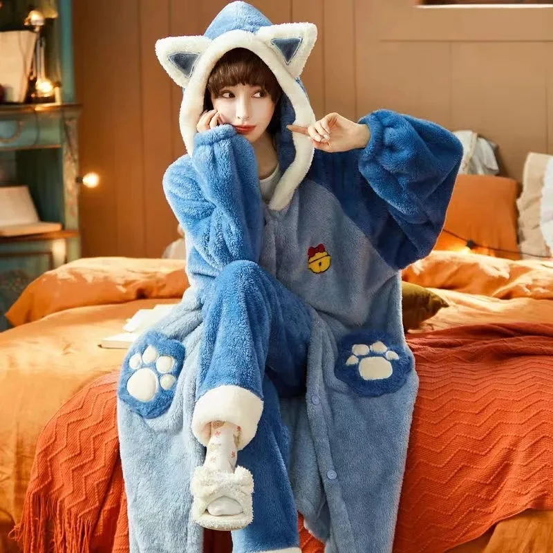 Two Piece Fluffy Kigurumi Pajamas word2
