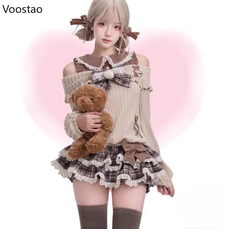 Preppy Sweet Lolita Set - Dollette Aesthetic word2