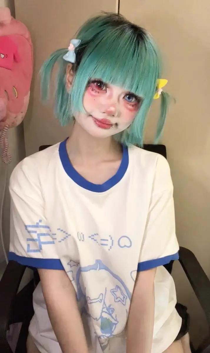 Blue Girl T-Shirt - Cutecore Aesthetic word3