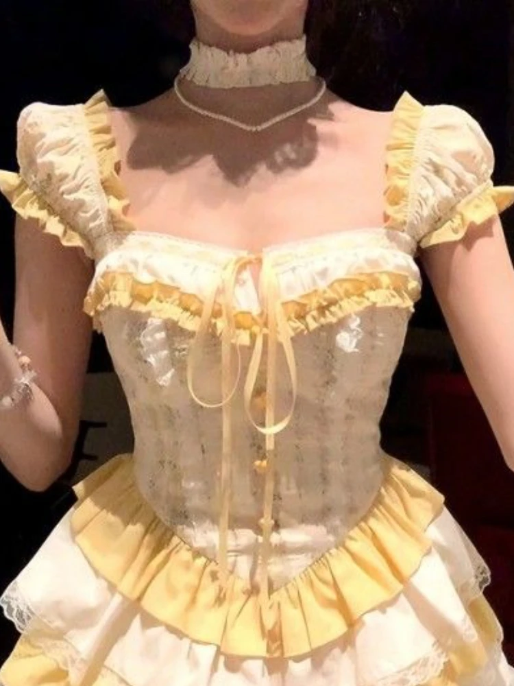 Sweet Lolita Summer Dress - Yellow Edition word2