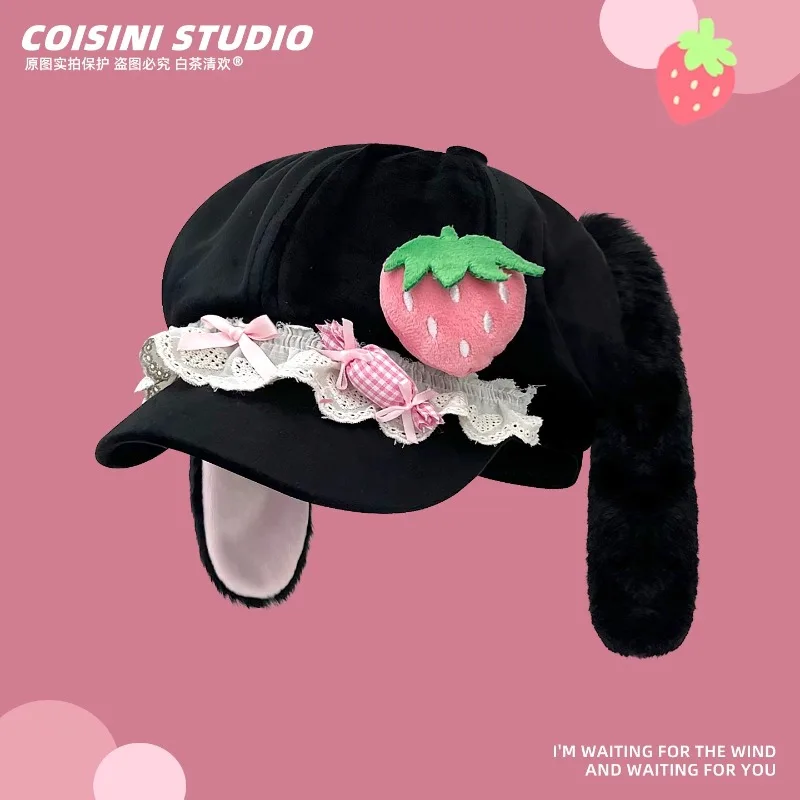 COISINI STUDIO Strawberry Bunny Cap word2