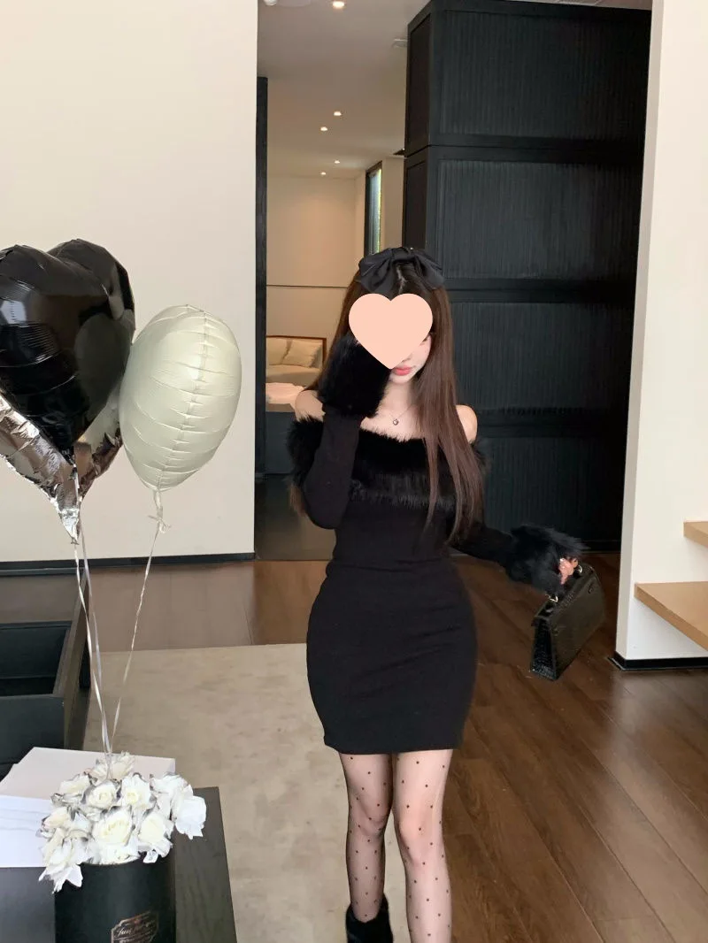 Plush One-Piece Christmas Dress word2