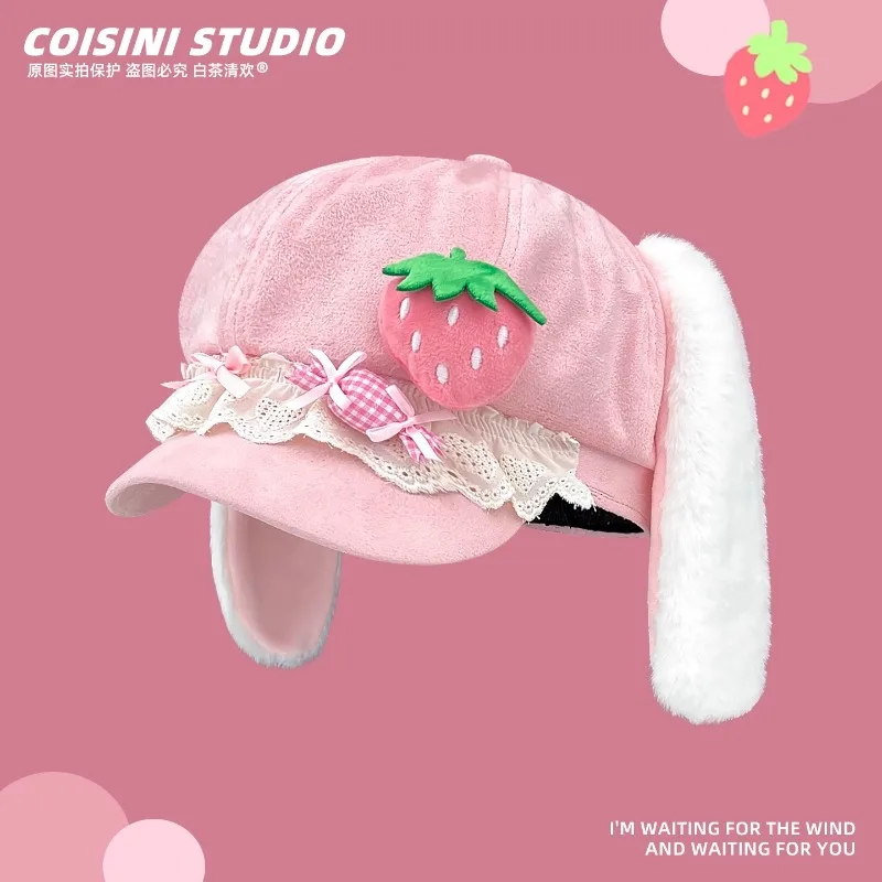 COISINI STUDIO Strawberry Bunny Cap word2