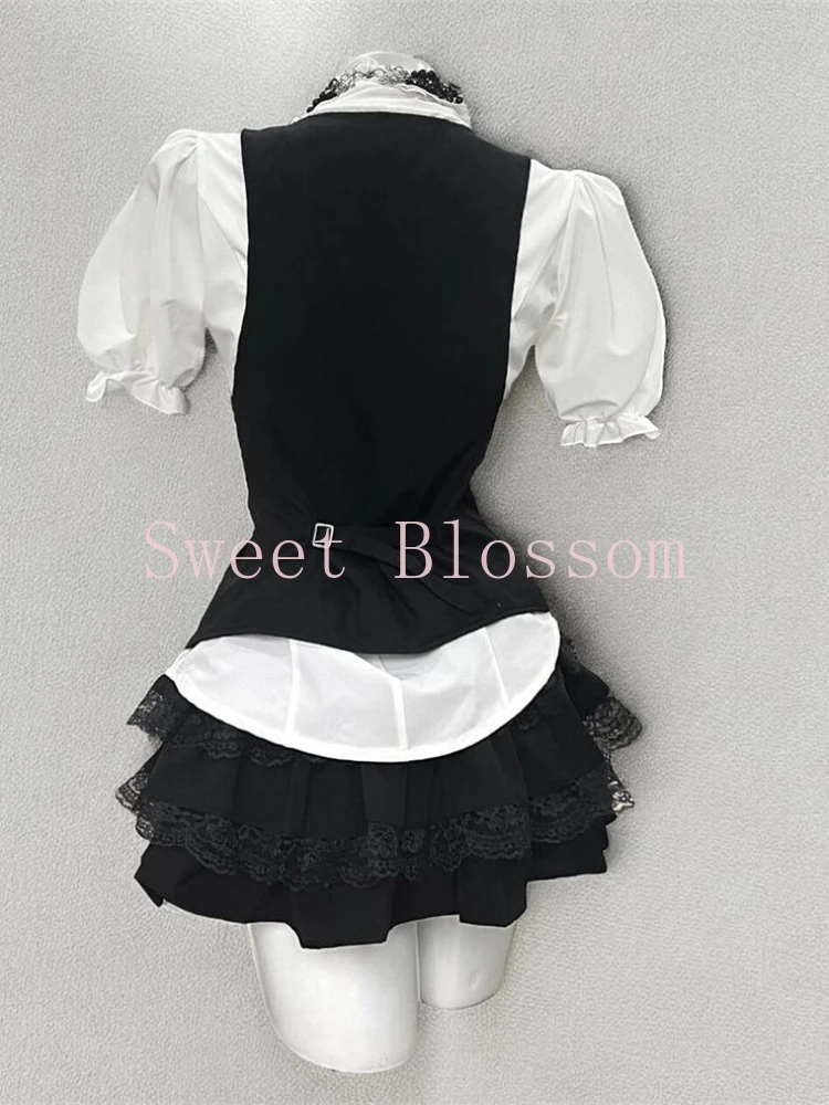 Preppy Style Dress Set - Ouji Aesthetic word1