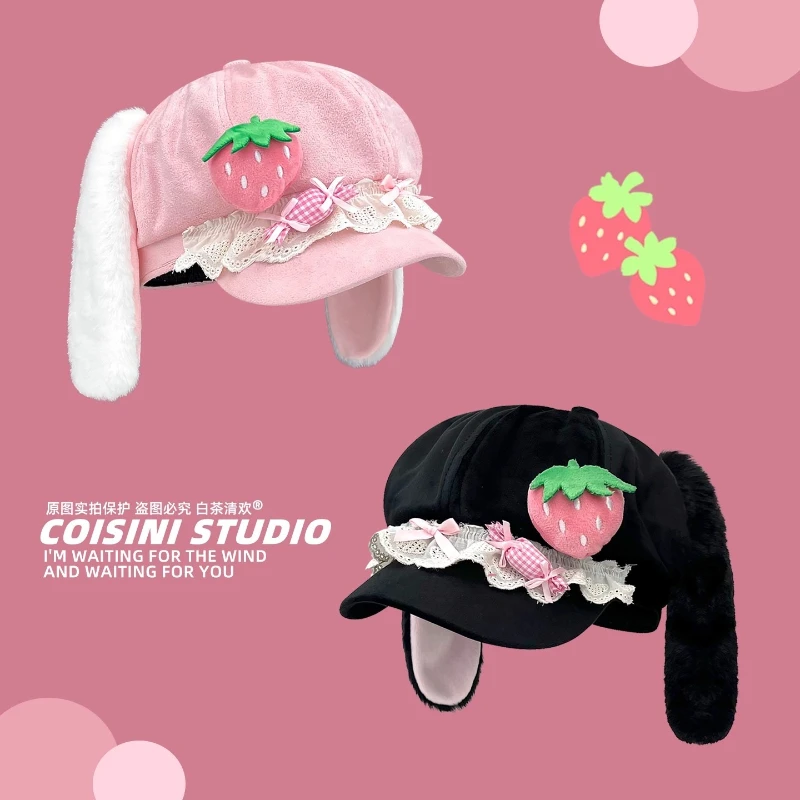 COISINI STUDIO Strawberry Bunny Cap word2