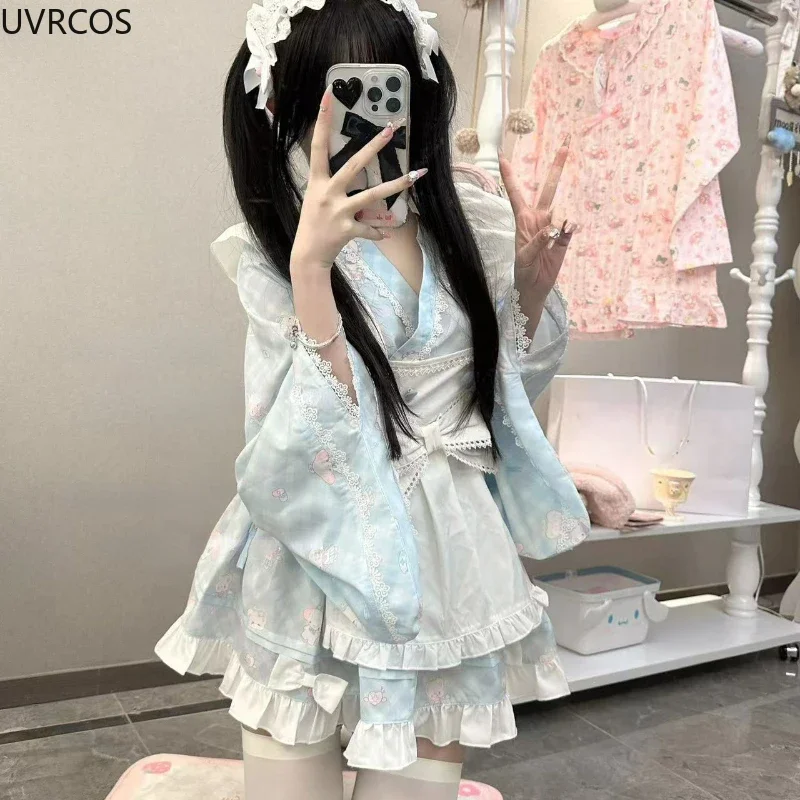 Kawaii Lolita Style Ruffled Maid Dress word1