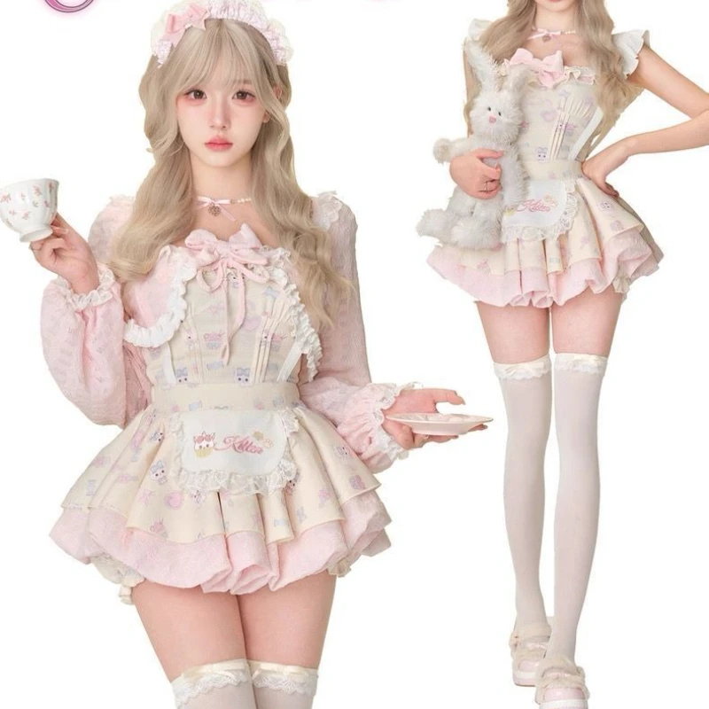 Sweet Lolita Style 3 Piece Set - Bunny Tea Edition word1
