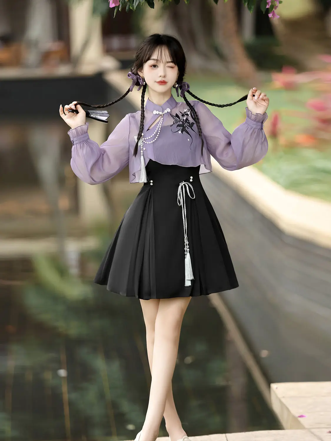Lavender Set - Qi Lolita Aesthetic word2