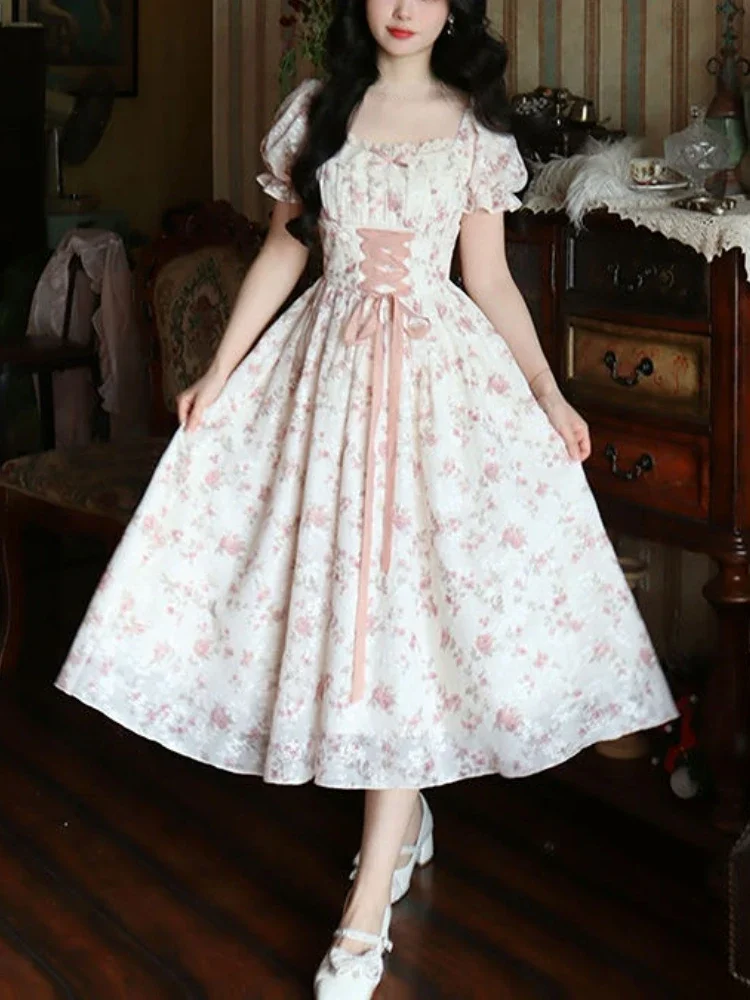 Laced Pink Dress - Cottagecore Edition word3