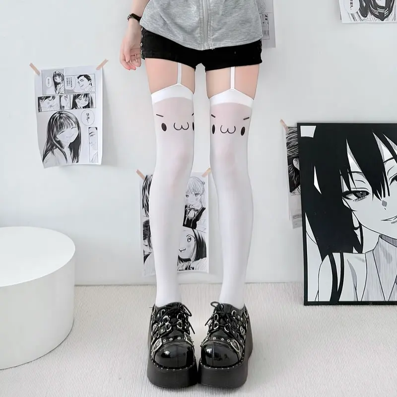 Kaomoji Suspender Stockings word1