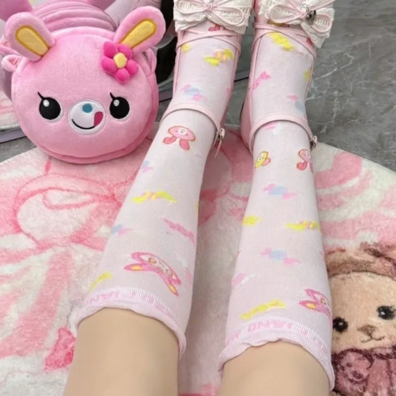 Pink Lolita Socks - Jojifuku Aesthetic word2
