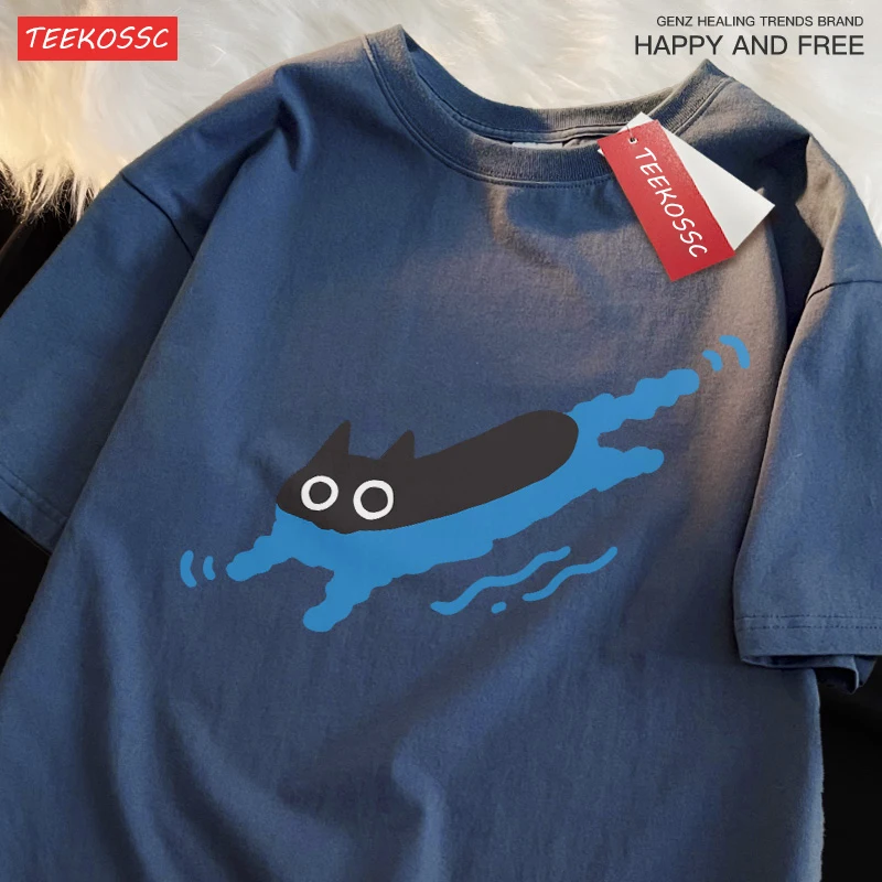 Swimming through - Kuro Neko T-Shirt word1