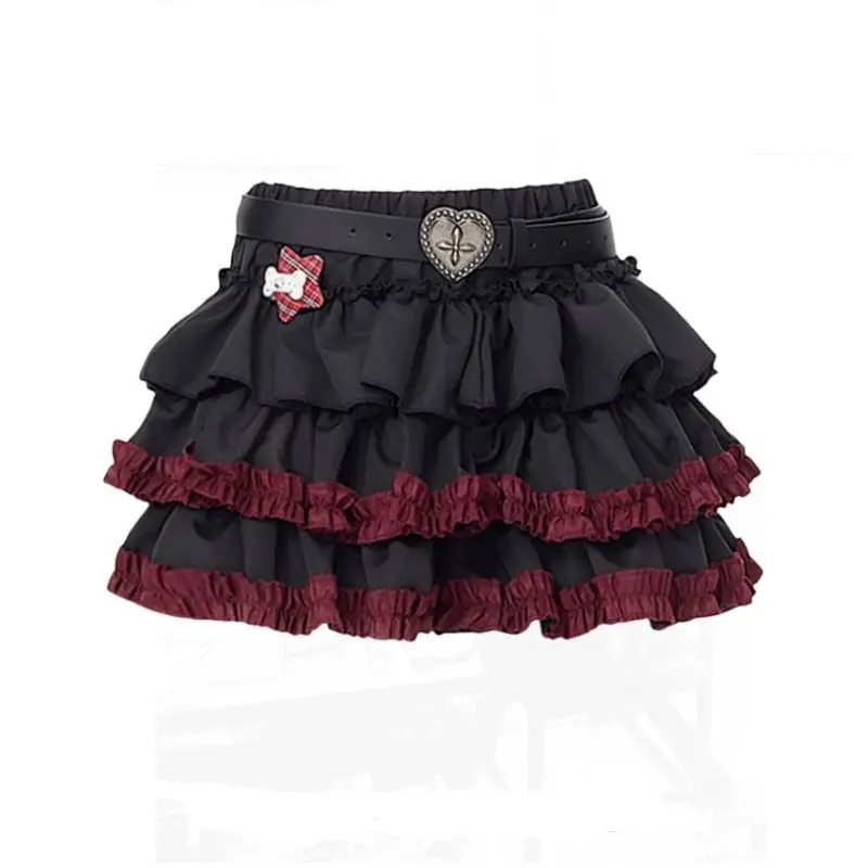 Venom Heart Ruffle Mini Skirt Set word2