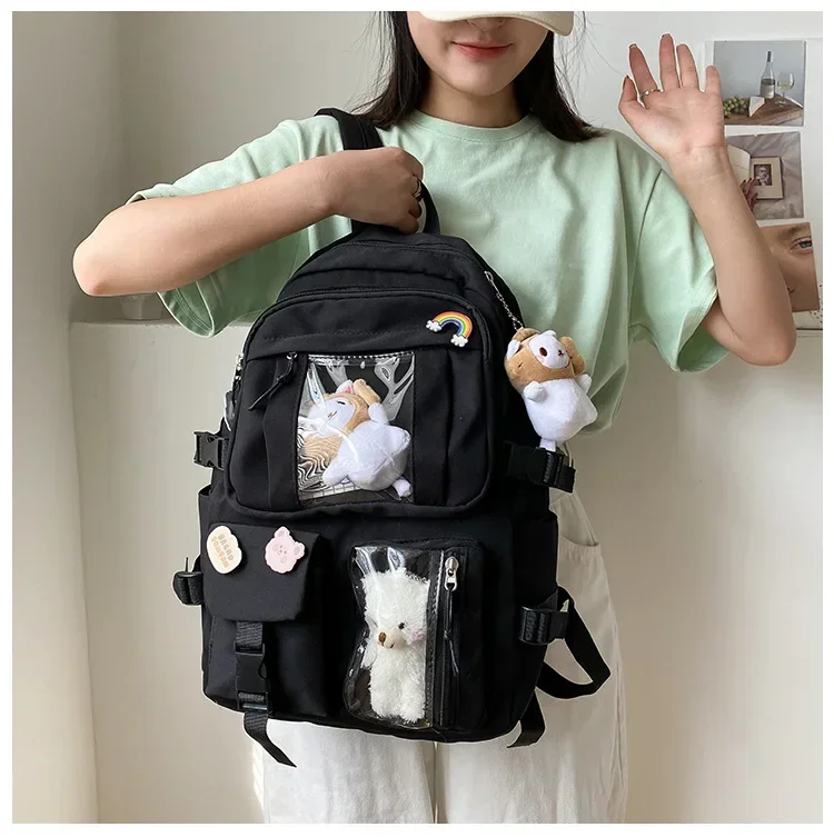 Kawaii Vinyl Pockets Backpack word3