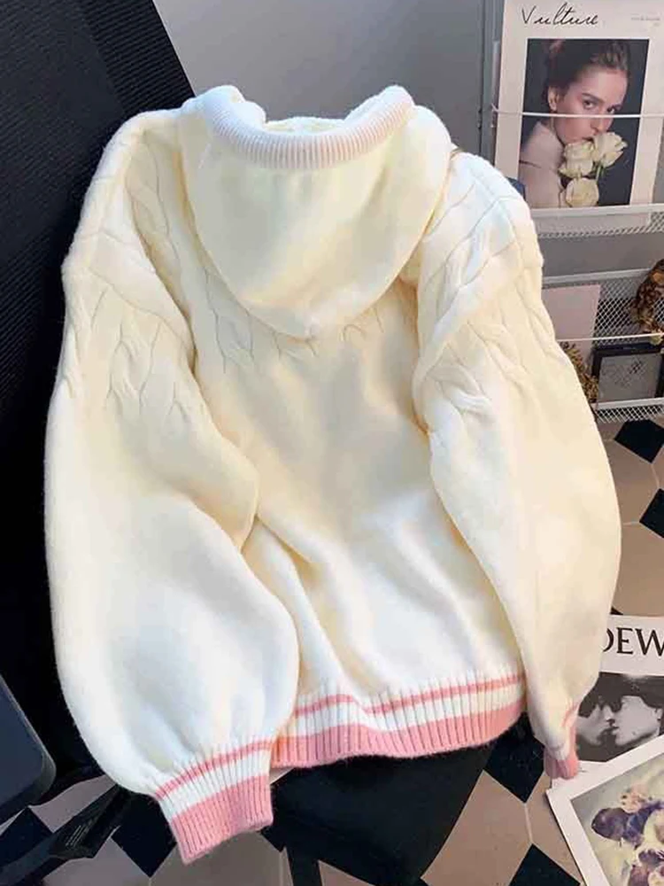 Creamy Pink Cardigan Sweater word3