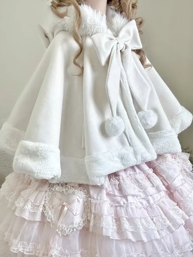 Fluffy Bunny Hooded Cloak word2