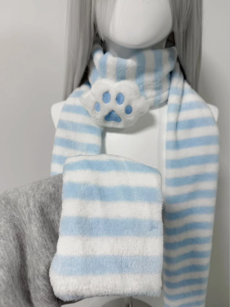 Kawaii Fluffy Neko Paw Scarf word1