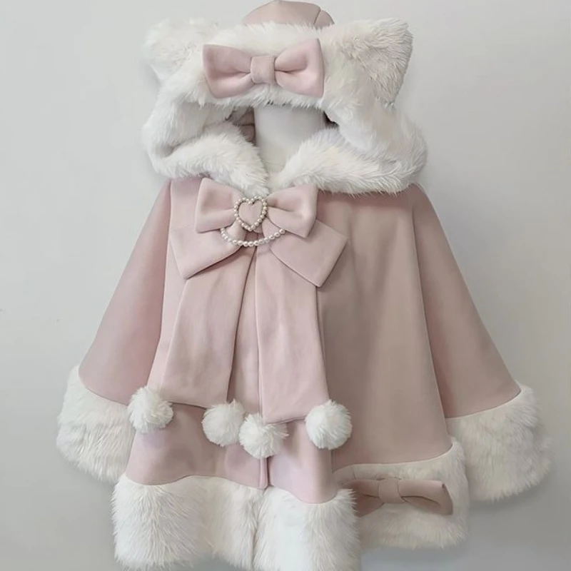 Hooded Fluffy Cat Eared Cloak word3
