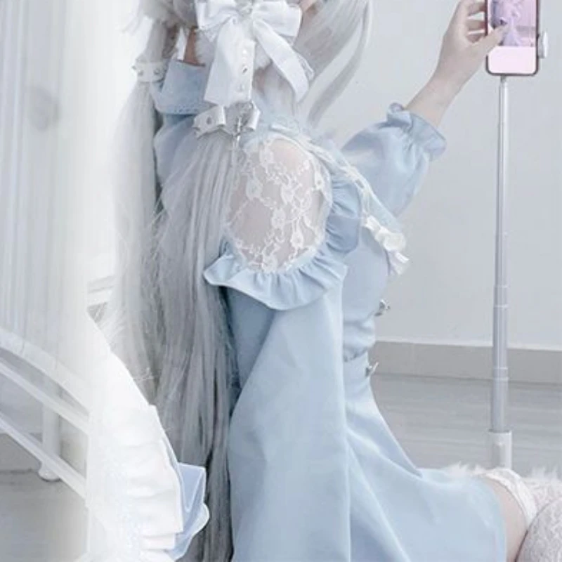 Kawaii Dark Pleated Dress - Jirai Kei Aesthetic word2