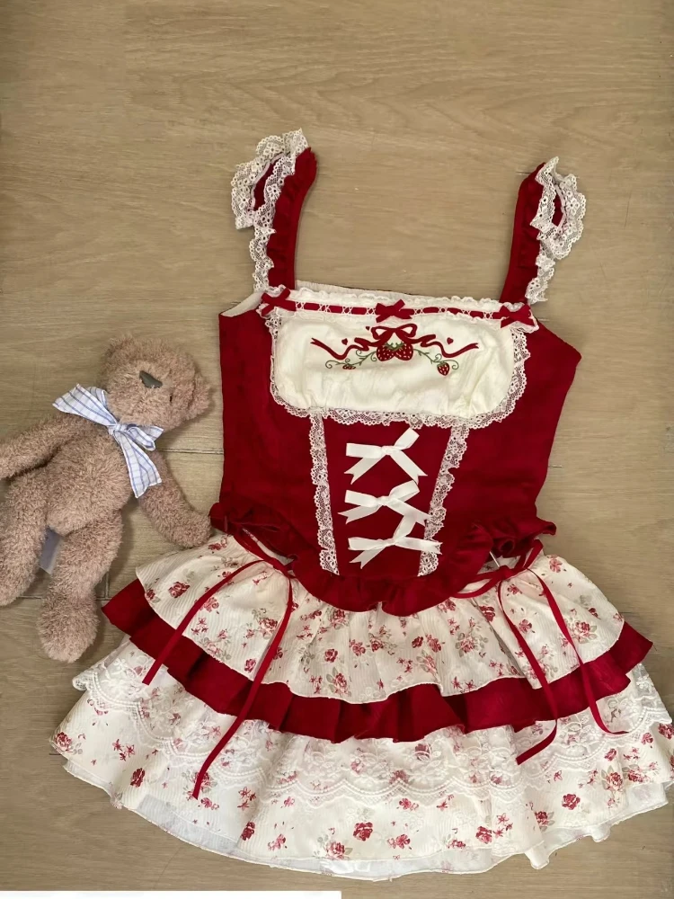 Strawberry Parfait Dress - Sweet Lolita Aesthetic word3