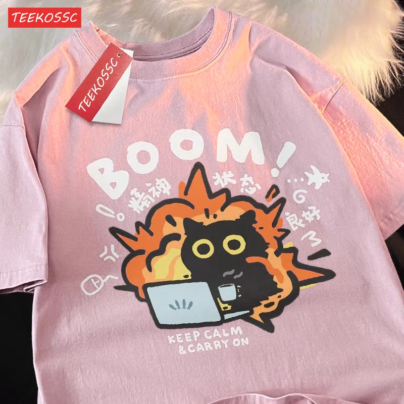 Keep Calm Carry On - Chaos Neko Explosion Tee word3