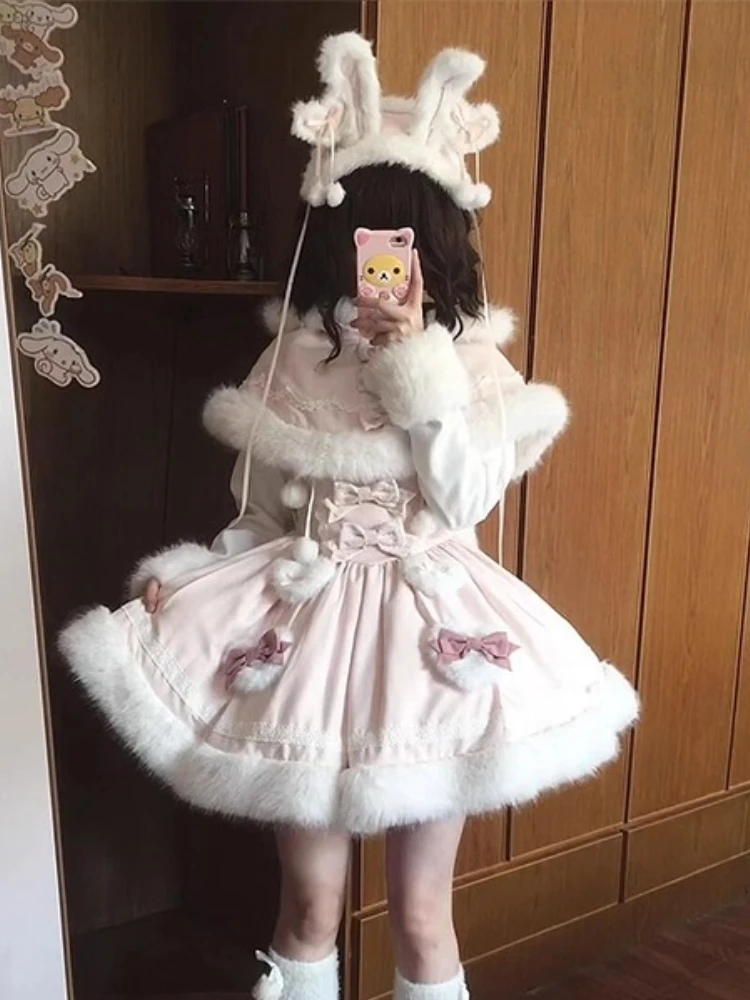 Fluffy Bunny Dress - Sweet Lolita Aesthetic word3