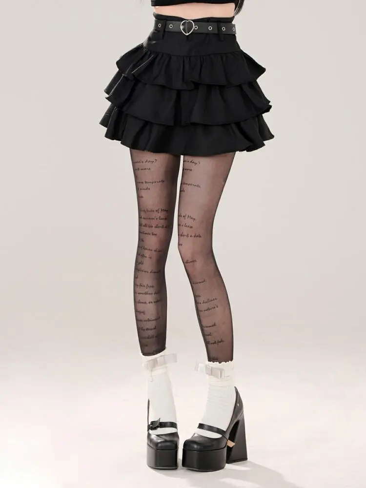 Obsidian Star-Chain Mini Skirt word3