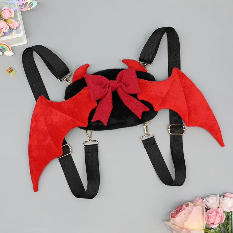 Angel and Demon Wings Plush Backpack word3