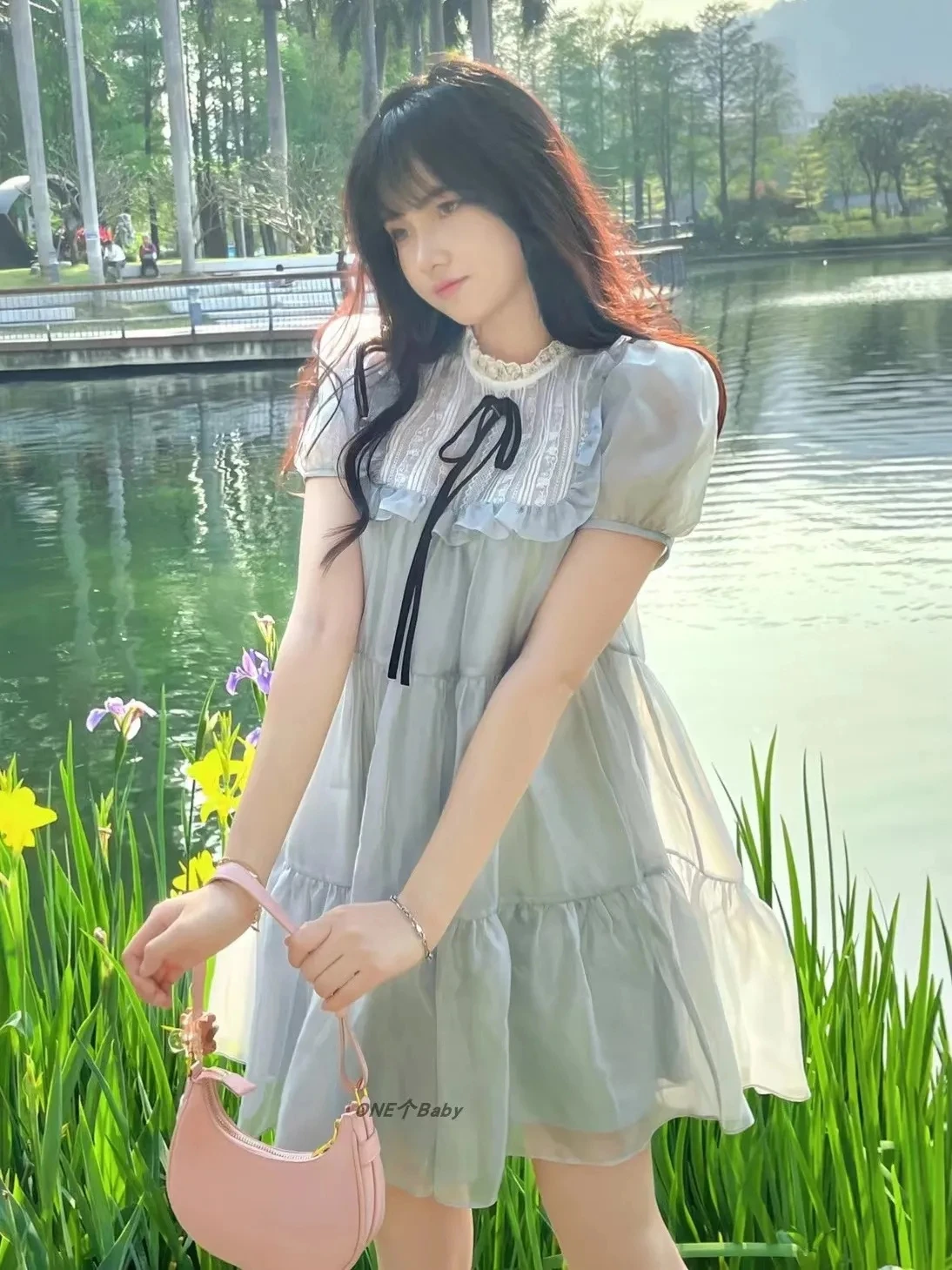 Japanese-Style Mesh Dress word3